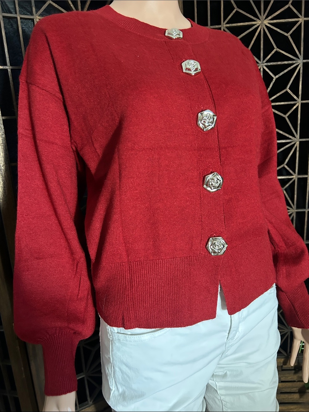 NWT SAODIMALLSU RED SWEATER S